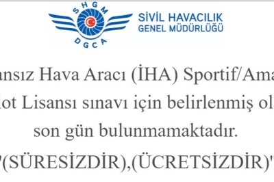 Ücretsiz Dron Uçurma Kullanma Belgesi - İnsansız Hava Aracı