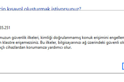 Windows 10 üzerinde Kuruluşunuzun güvenlik ilkeleri kimliği doğrulanmamış hatası çözümü